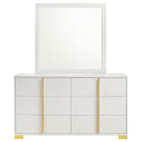 Dresser With Mirror - Marceline 6-drawer Dresser with Mirror White