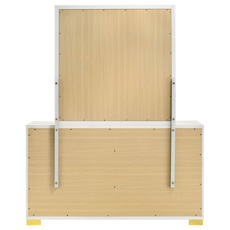 Dresser With Mirror - Marceline 6-drawer Dresser with Mirror White