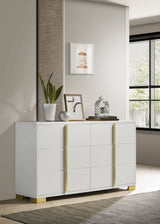 Dresser - Marceline 6-drawer Dresser White