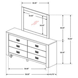 Dresser With Mirror - Frederick 6-drawer Dresser with Mirror Weathered Oak