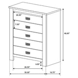 Chest - Frederick 5-drawer Chest Weathered Oak