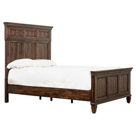 Avenue Wood Eastern King Panel Bed Weathered Burnished Brown | Coaster - 223031KE - Home Elegance USA - 3