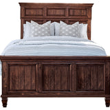 Avenue Wood Eastern King Panel Bed Weathered Burnished Brown | Coaster - 223031KE - Home Elegance USA - 4