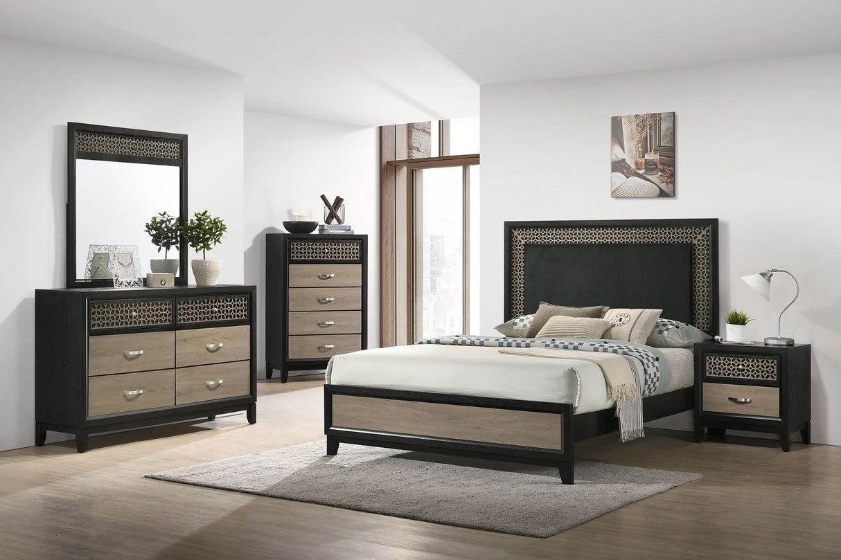 Eastern King Bed 5 Pc Set - Valencia 5-piece Eastern King Bedroom Set Black