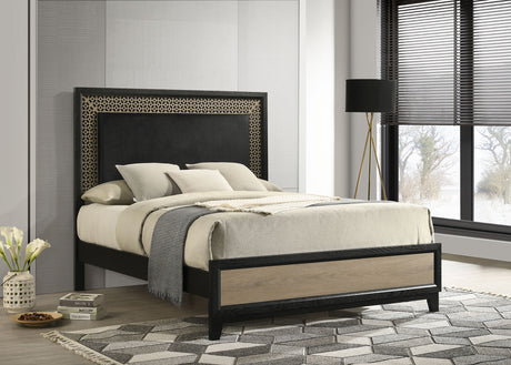 Queen Bed - Valencia Wood Queen Panel Bed Black