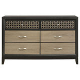 Dresser - Valencia 6-drawer Dresser Light Brown and Black