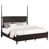 Eastern King Bed  - Emberlyn Wood Eastern King Poster Bed Brown