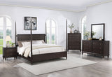 Eastern King Bed  - Emberlyn Wood Eastern King Poster Bed Brown