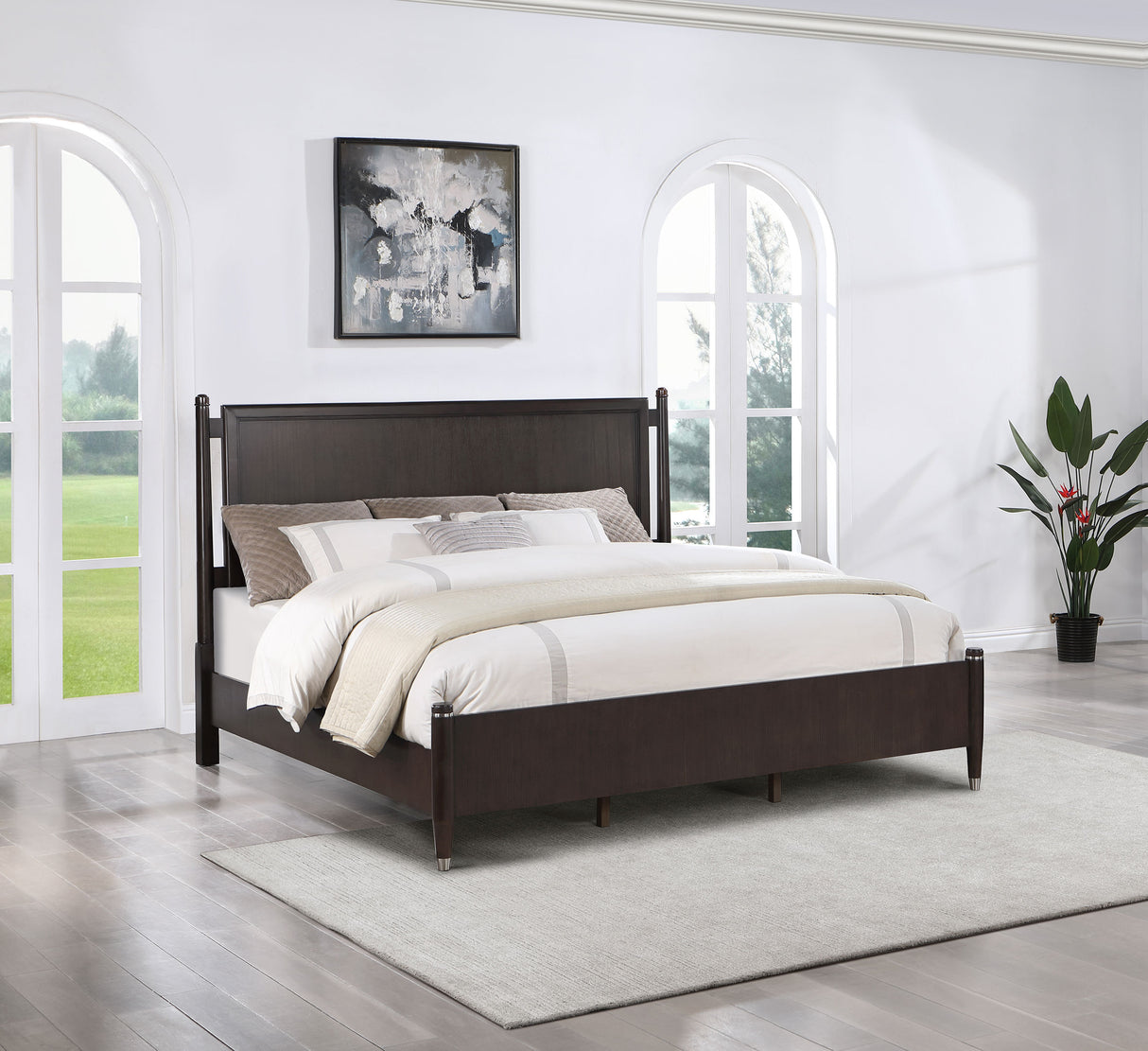 Queen Bed - Emberlyn Wood Queen Poster Bed Brown