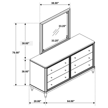 Dresser With Mirror - Emberlyn 6-drawer Bedroom Dresser with Mirror Brown