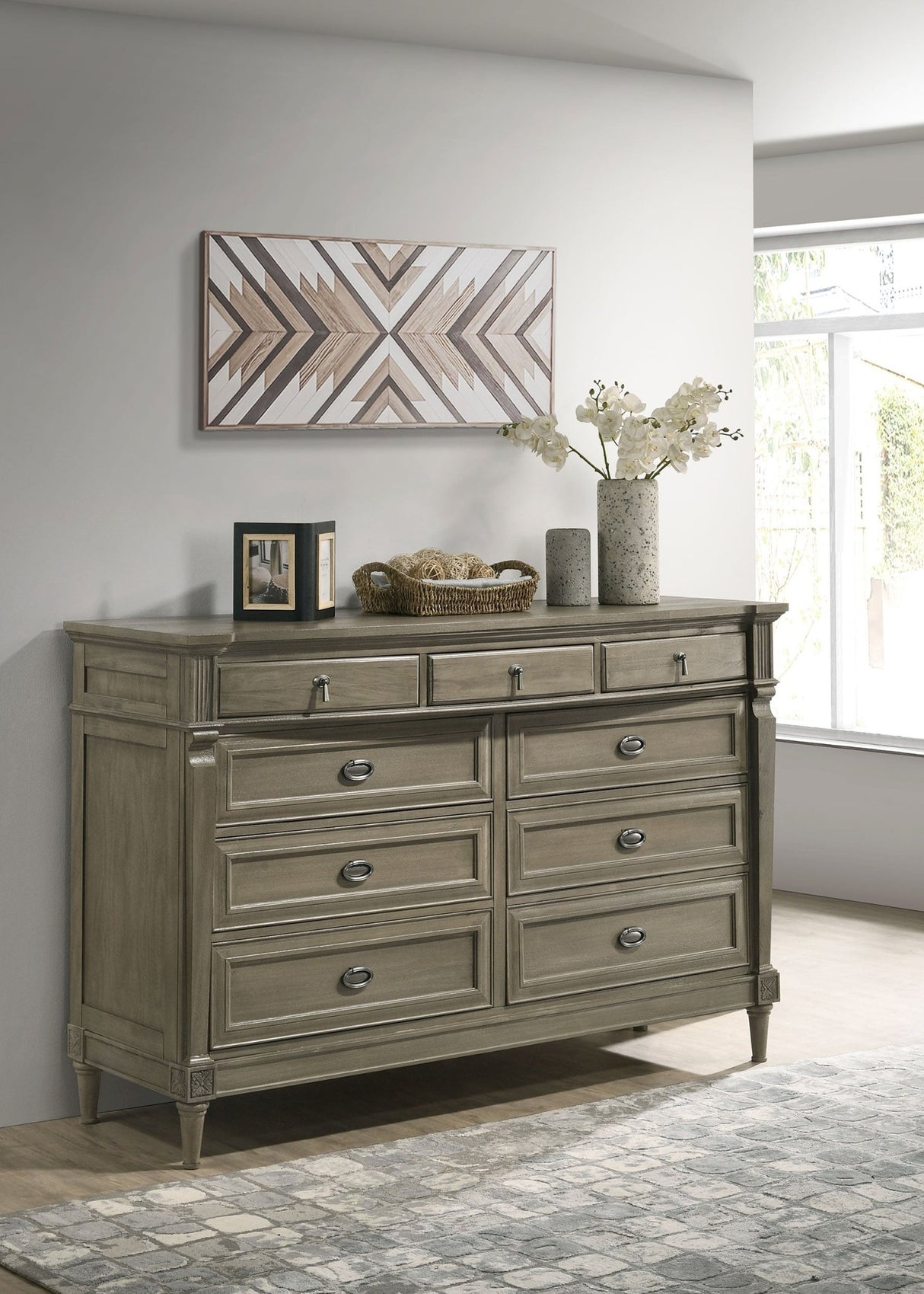 Alderwood 9 - drawer Dresser French Grey | Coaster - 223123 - Home Elegance USA - 2