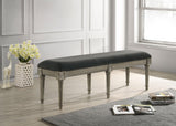 Alderwood Upholstered Bench French Grey | Coaster | Home Elegance USA