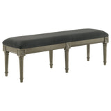 Alderwood Upholstered Bench French Grey | Coaster | Home Elegance USA