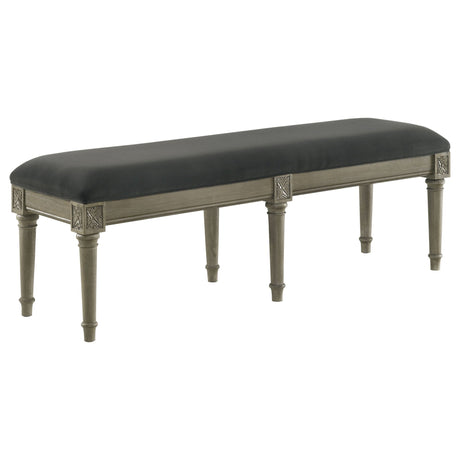 Alderwood Upholstered Bench French Grey | Coaster - 223126 - Home Elegance USA - 1