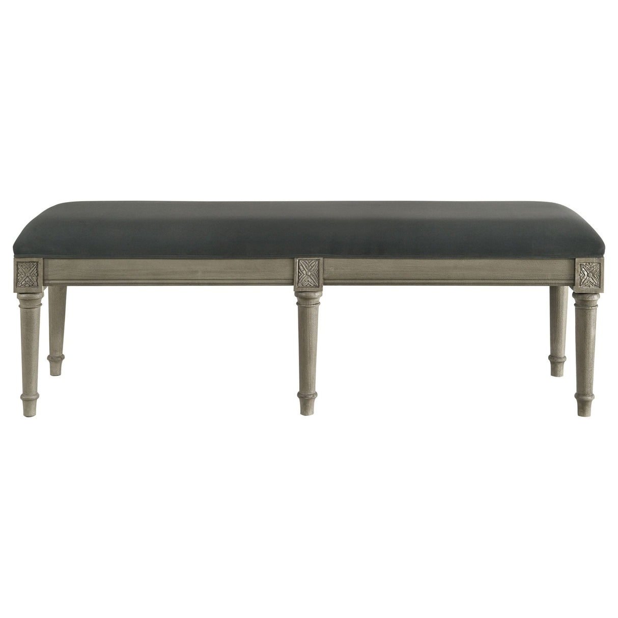 Alderwood Upholstered Bench French Grey | Coaster | Home Elegance USA