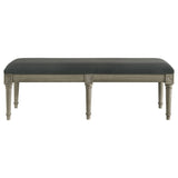 Alderwood Upholstered Bench French Grey | Coaster | Home Elegance USA