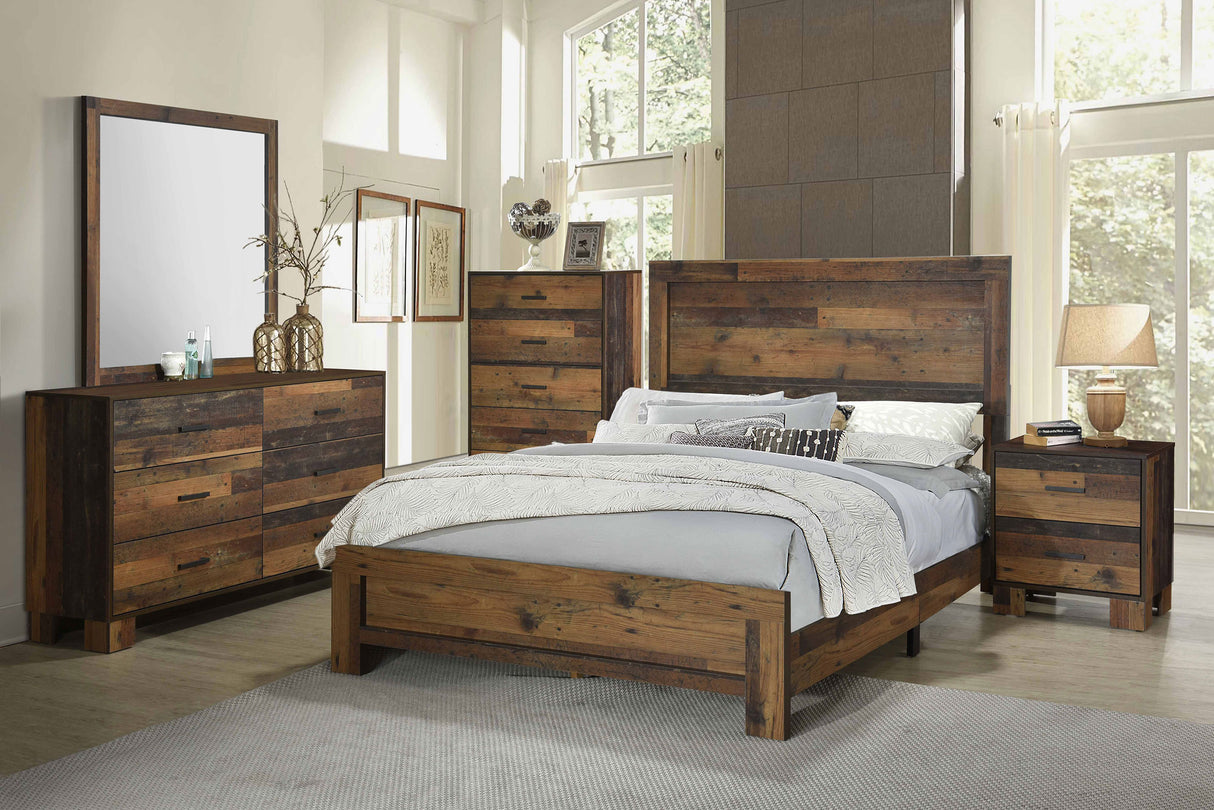 Eastern King Bed 4 Pc Set - Sidney 4-piece Eastern King Bedroom Set Rustic Pine