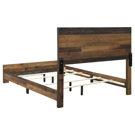 Eastern King Bed - Sidney Wood Eastern King Panel Bed Rustic Pine