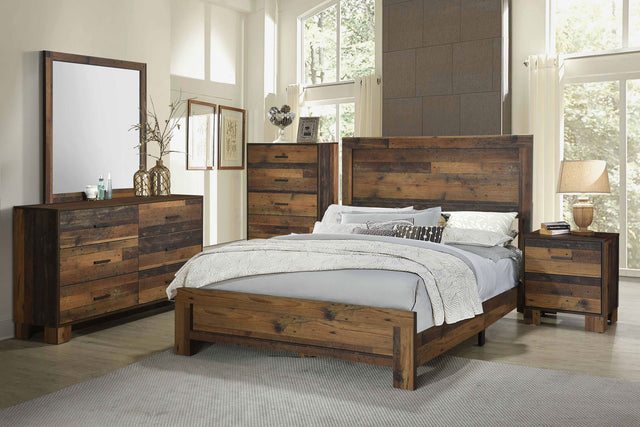 Queen Bed 4 Pc Set - Sidney 4-piece Queen Bedroom Set Rustic Pine