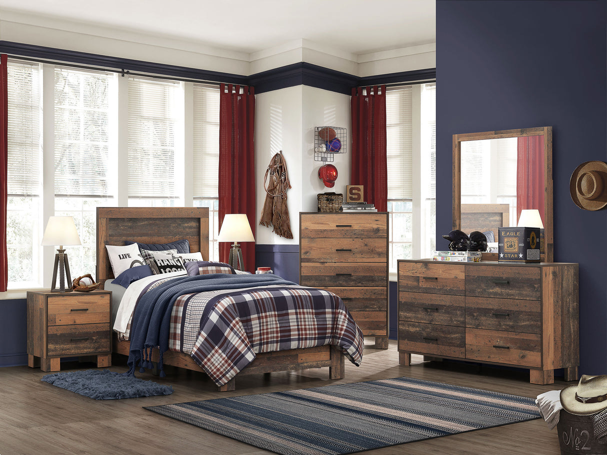 Twin Bed 4 Pc Set - Sidney 4-piece Twin Bedroom Set Rustic Pine