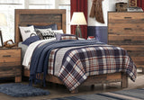 Twin Bed - Sidney Wood Twin Panel Bed Rustic Pine
