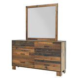 Dresser With Mirror - Sidney 6-drawer Dresser with Mirror Rustic Pine