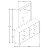 Dresser With Mirror - Sidney 6-drawer Dresser with Mirror Rustic Pine