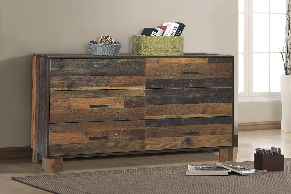 Dresser - Sidney 6-drawer Dresser Rustic Pine