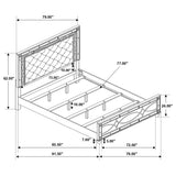 California King Bed 4 Pc Set - Gunnison 4-piece California King Bedroom Set Silver Metallic