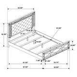 Queen Bed 4 Pc Set - Gunnison 4-piece Queen Bedroom Set Silver Metallic