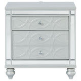 Nightstand - Gunnison 2-drawer Nightstand Silver Metallic