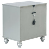 Nightstand - Gunnison 2-drawer Nightstand Silver Metallic