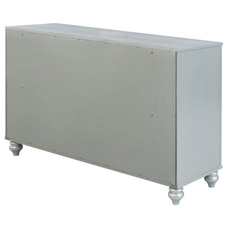 Dresser - Gunnison 6-drawer Dresser Silver Metallic
