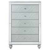 Chest - Gunnison 5-drawer Chest Silver Metallic