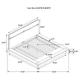 California King Bed - Winslow Wood California King Panel Bed Smokey Walnut