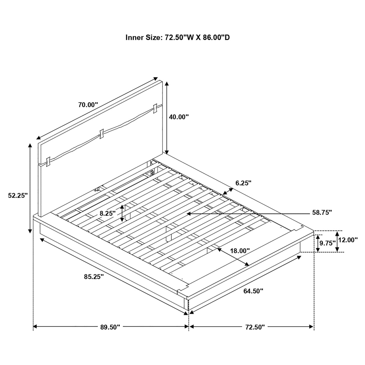 Queen Bed - Winslow Wood Queen Panel Bed Smokey Walnut and Coffee Bean