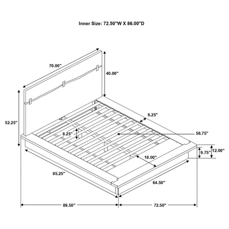 Queen Bed - Winslow Wood Queen Panel Bed Smokey Walnut and Coffee Bean