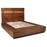 Eastern King Storage Bed - Winslow Wood Eastern King Storage Panel Bed Smokey Walnut