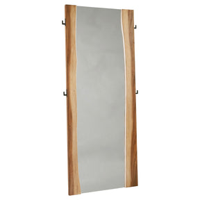 Floor Mirror - Winslow Standing Mirror Smokey Walnut and Coffee Bean