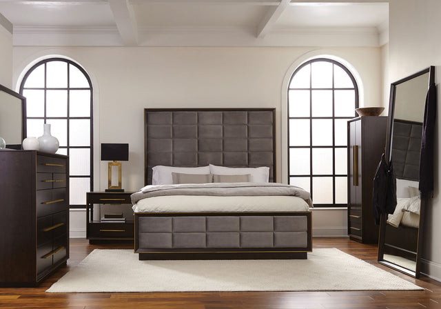 Eastern King Bed 4 Pc Set - Durango 4-piece Eastern King Bedroom Set Smoked Peppercorn