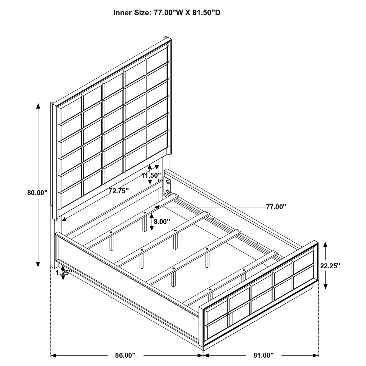 Eastern King Bed 4 Pc Set - Durango 4-piece Eastern King Bedroom Set Smoked Peppercorn