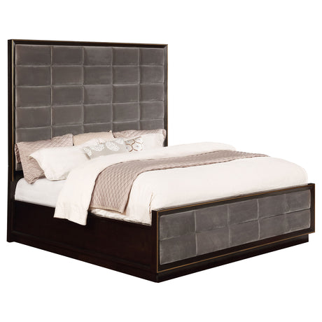 Eastern King Bed - Durango Wood Eastern King Panel Bed Smoked Peppercorn