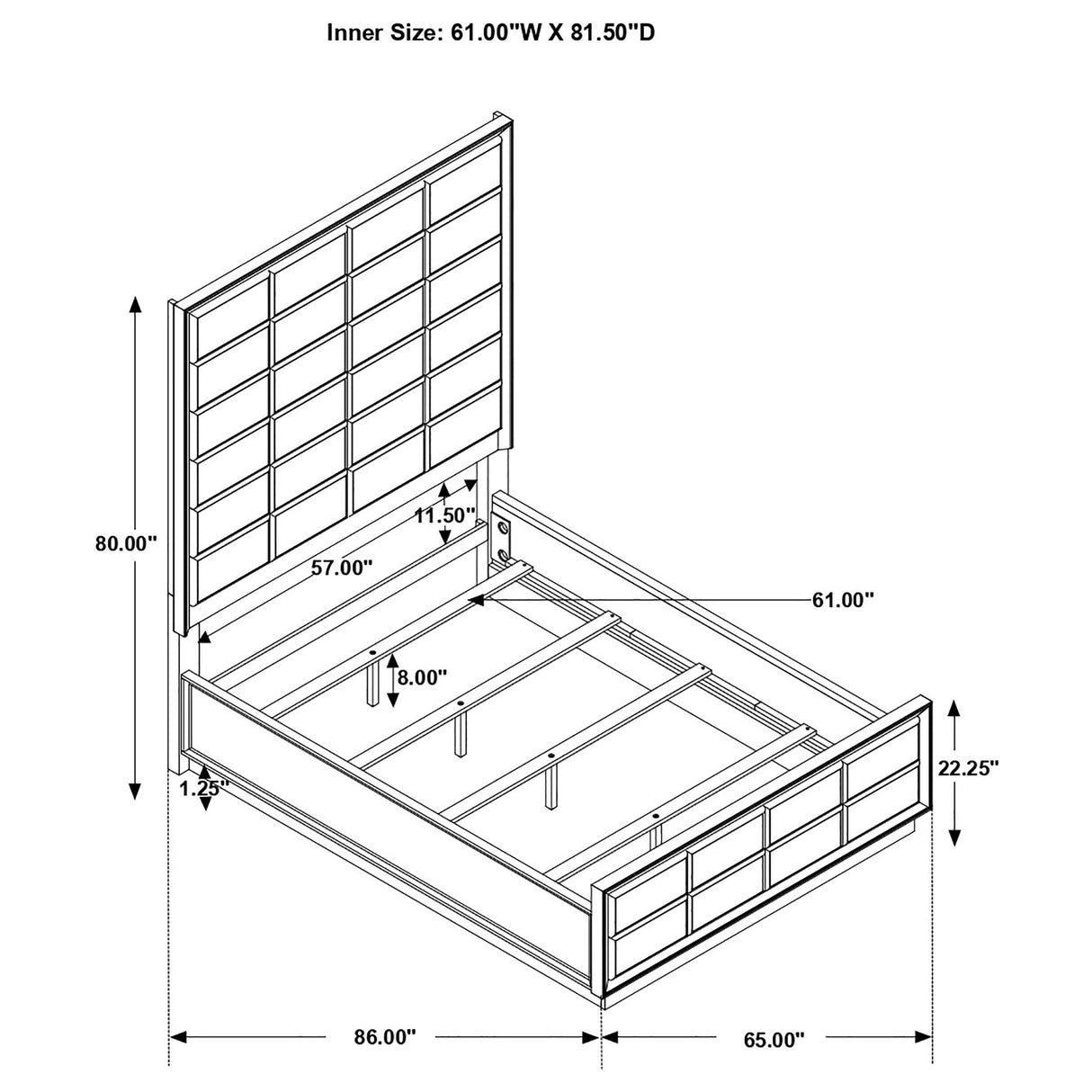 Queen Bed 4 Pc Set - Durango 4-piece Queen Bedroom Set Smoked Peppercorn