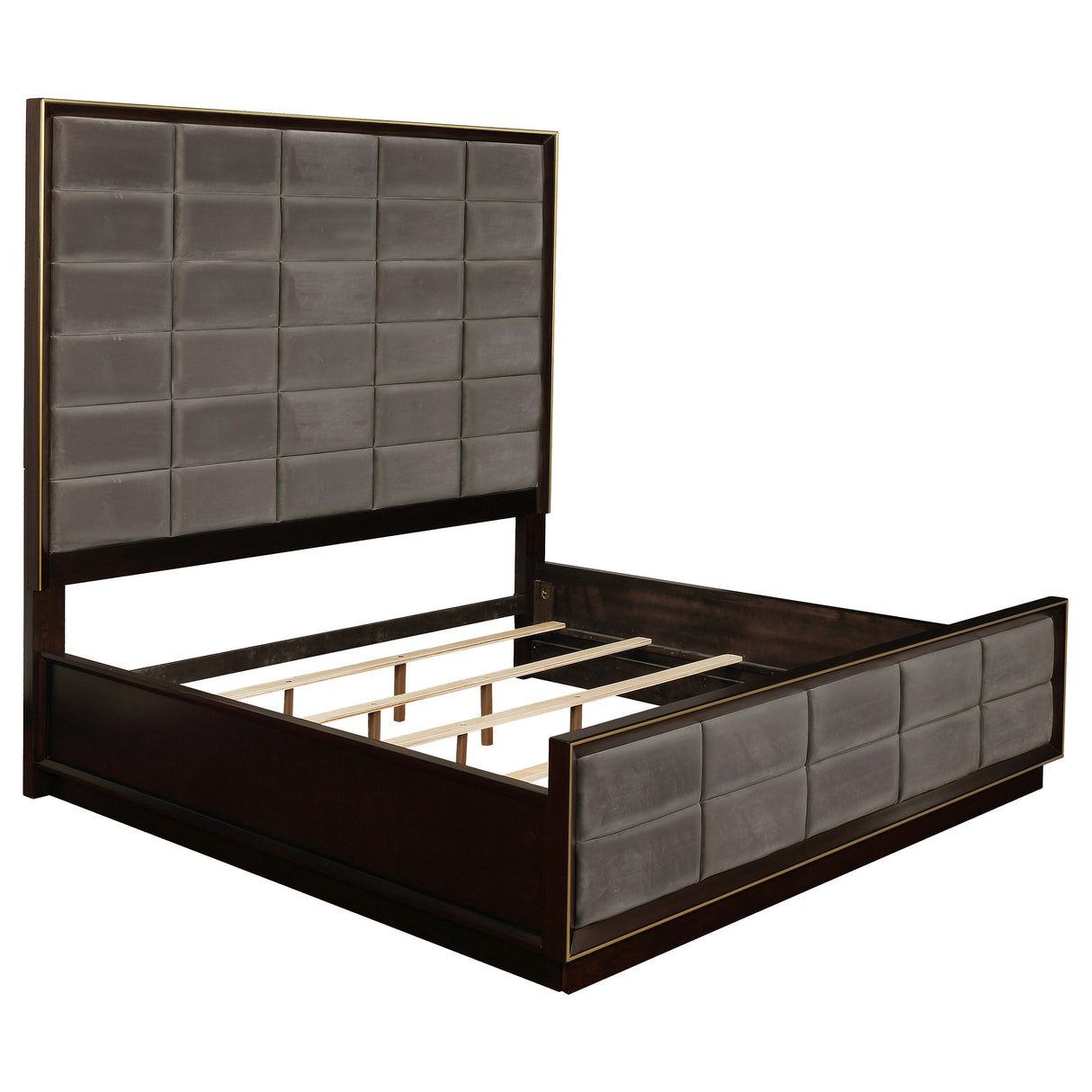 Queen Bed - Durango Wood Queen Panel Bed Smoked Peppercorn