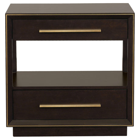 Nightstand - Durango 2-drawer Nightstand Smoked Peppercorn