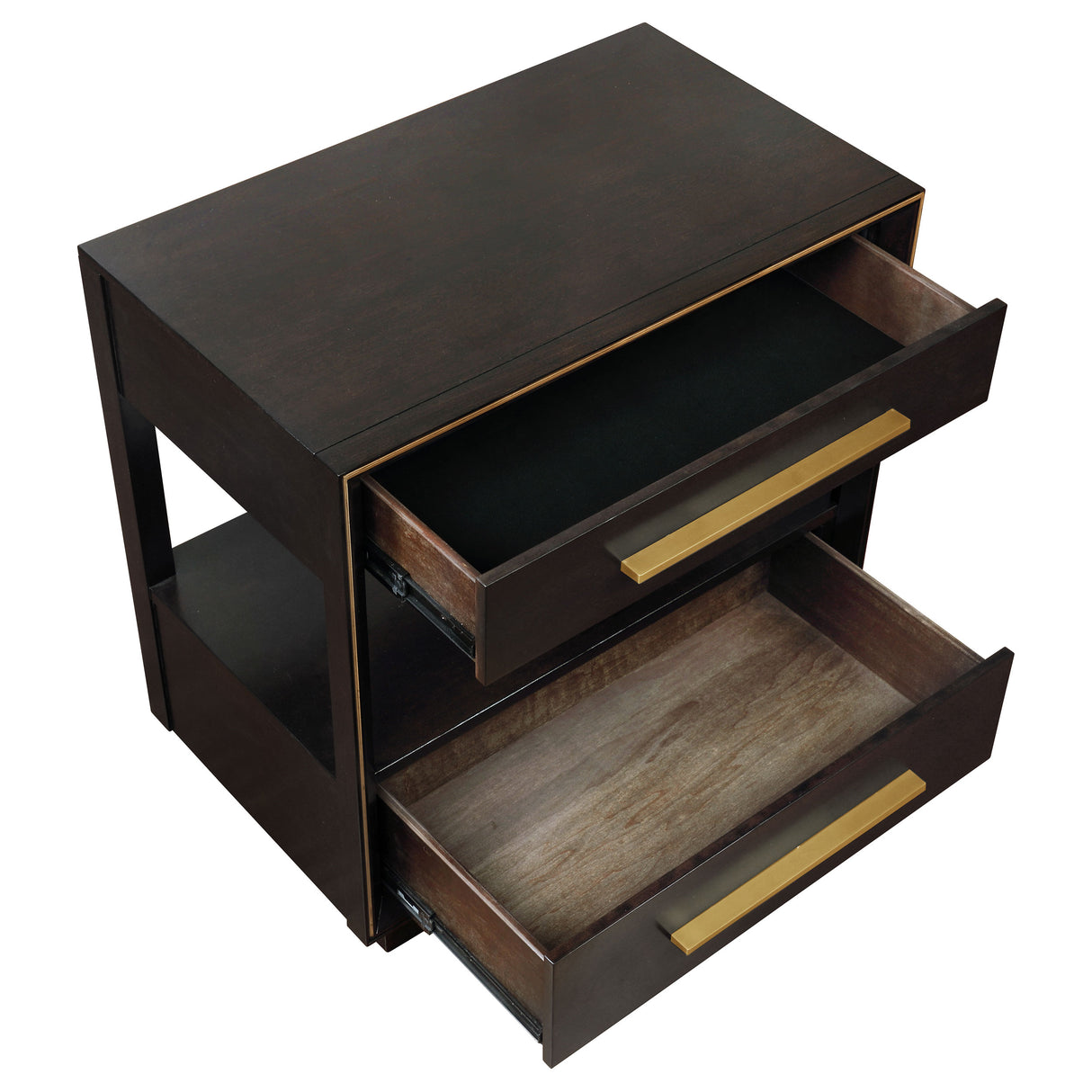 Nightstand - Durango 2-drawer Nightstand Smoked Peppercorn