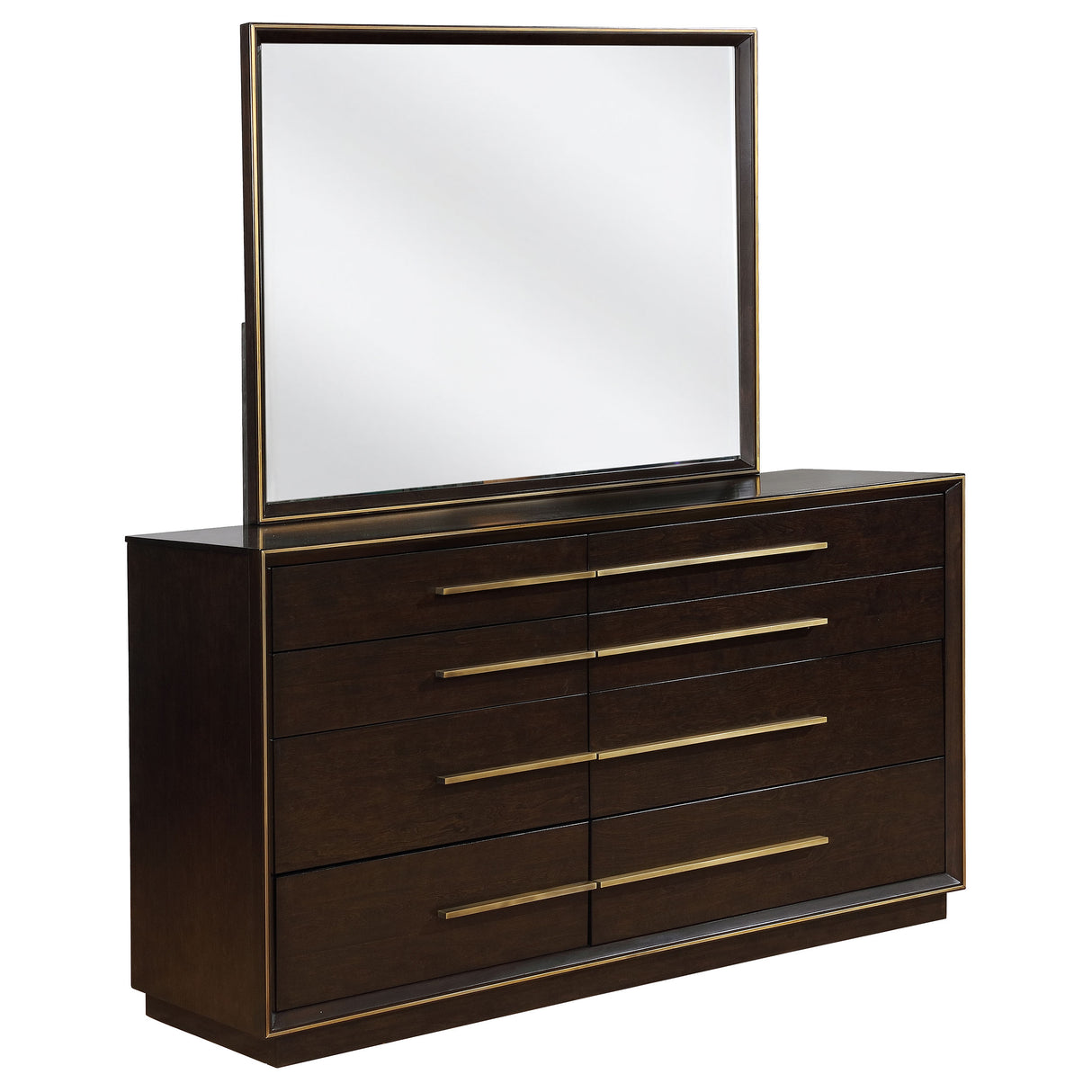 Dresser With Mirror - Durango 8-drawer Dresser with Mirror Smoked Peppercorn