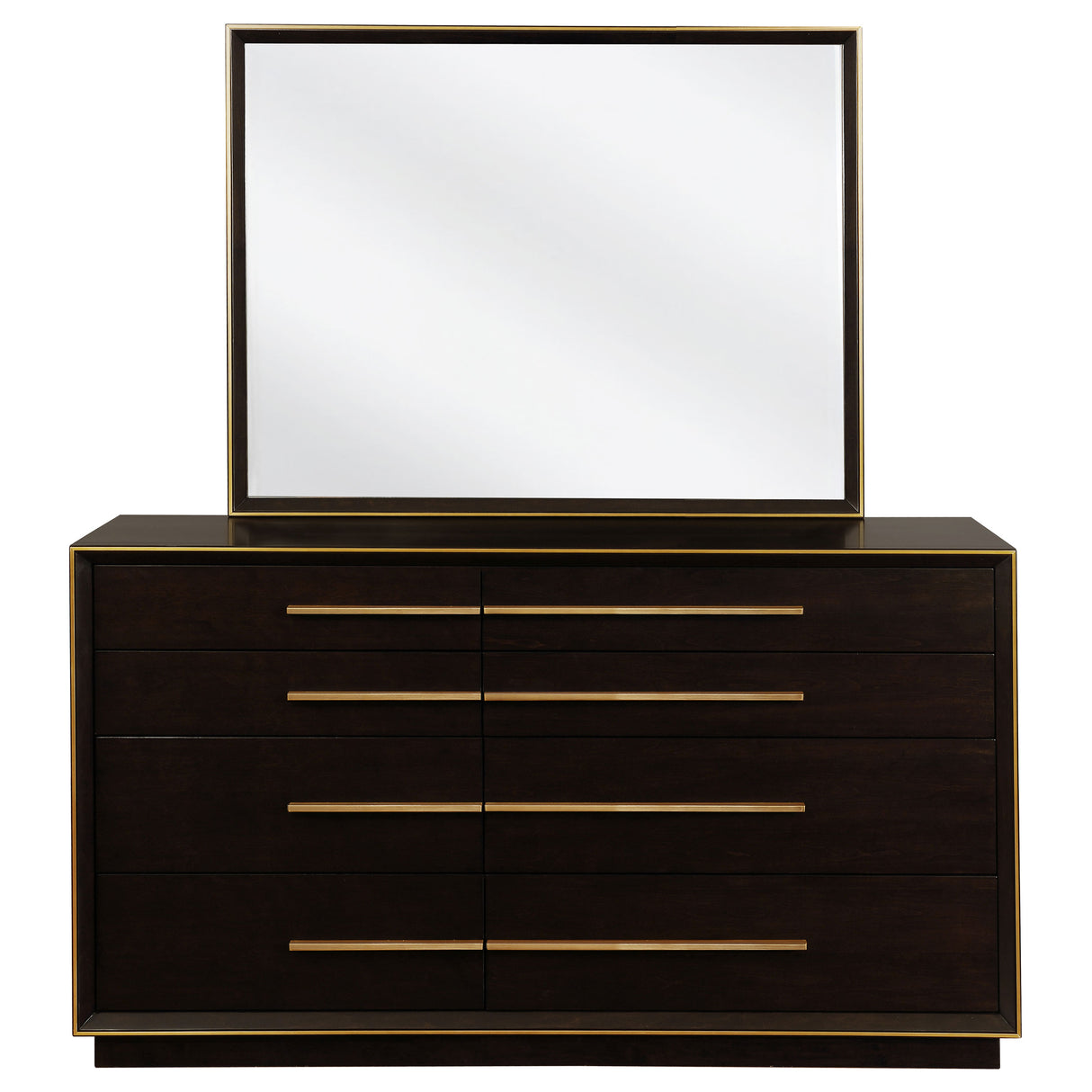 Dresser With Mirror - Durango 8-drawer Dresser with Mirror Smoked Peppercorn