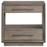 Durango 2-drawer Nightstand Bedside Table Washed Oak - Home Elegance USA