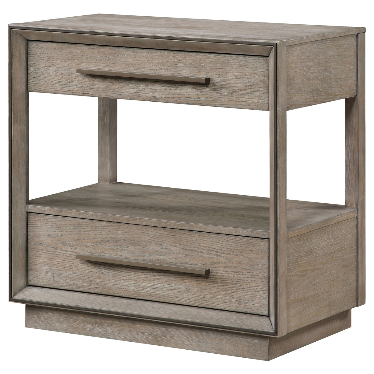 Durango 2-drawer Nightstand Bedside Table Washed Oak - Home Elegance USA